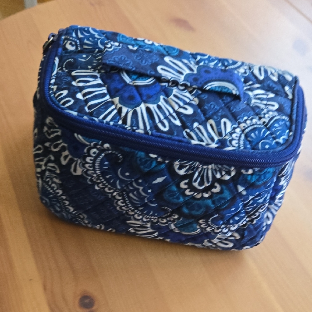 Vera Bradley "Blue Tapestry" Travel Cosmetic Bag